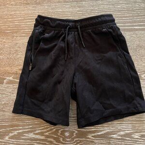 Boys Member's Mark black tech elastic waist pull on gym shorts size small 6/7